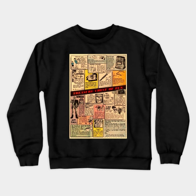 Vintage Comic Book Ads Crewneck Sweatshirt by BlueLine Design